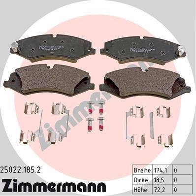 250221852 Zimmermann Колодки гальмівні дискові, к-кт