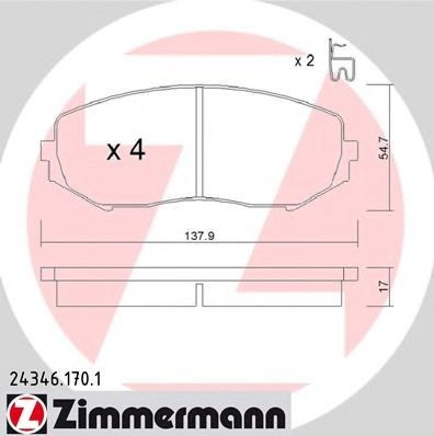 243461701 Zimmermann Гальмiвнi колодки