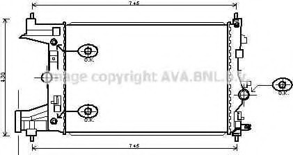 OLA2545 AVA COOLING РАДІАТОР ОСНОВНОЙ