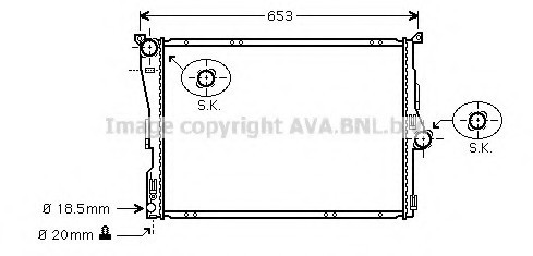 BW2304 AVA COOLING РАДИАТОР ОСНОВНОЙ