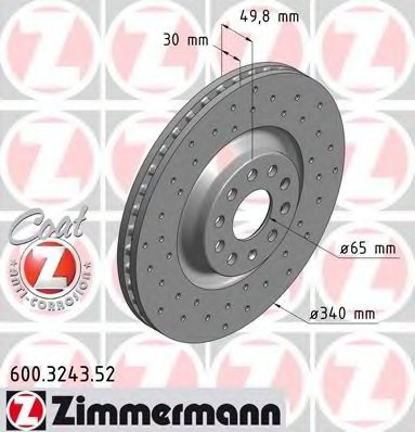 600324352 Zimmermann Диск гальмівний SPORT Z