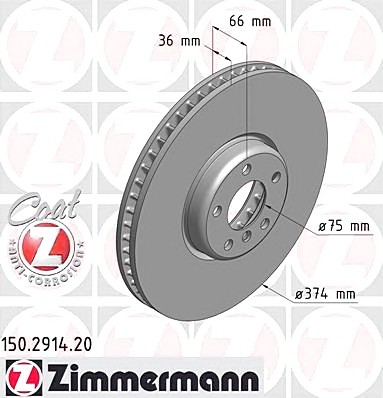 150291420 Zimmermann Гальмiвний диск