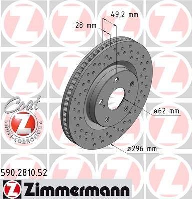 590281052 Zimmermann Диск гальмівний SPORT Z