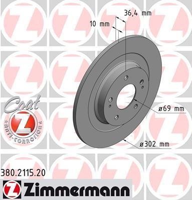 380211520 Zimmermann Диск гальмівний Coat Z