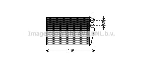 RTA6354 AVA COOLING Радіатор обігрівача RENAULT GRAND SCENIC (2003) (вир-во AVA)