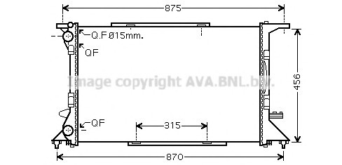 AI2306 AVA COOLING Радиатор охлаждения двигателя (AI2306) AVA