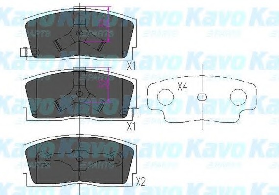 KBP-1501 KAVO (Нидерланды) Колодки гальмiвнi дисковi