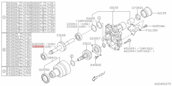 806322080 SUBARU Подшипник-22X56X17
