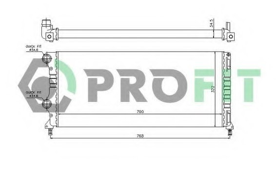 PR 2210A2 PROFIT Радиатор охолоджування