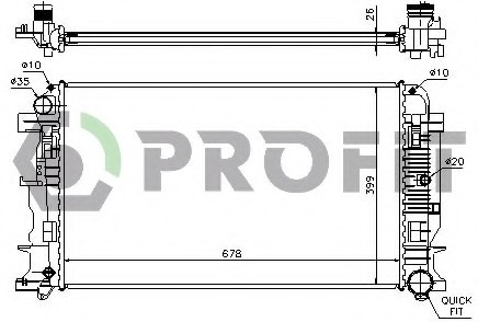 PR 3546A6 PROFIT Радиатор охолоджування