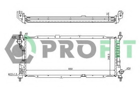 PR 5018A3 PROFIT Радіатор охолоджування