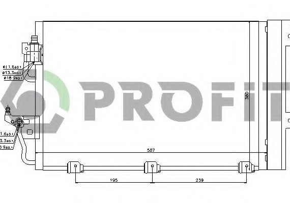 PR 5052C1 PROFIT Конденсер кондиціонера