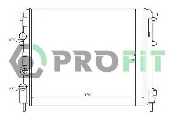 PR 6037N3 PROFIT Радиатор охолоджування