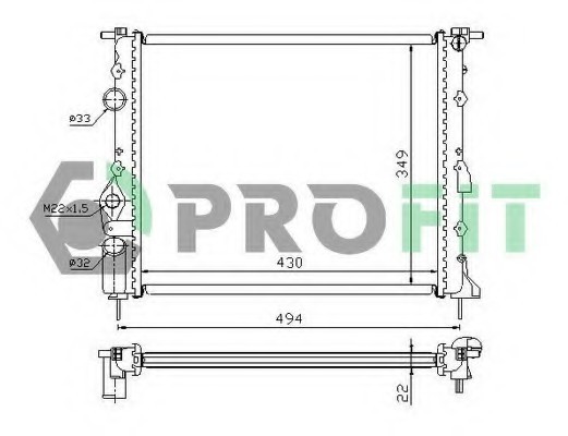 PR 6042A1 PROFIT Радиатор охолоджування