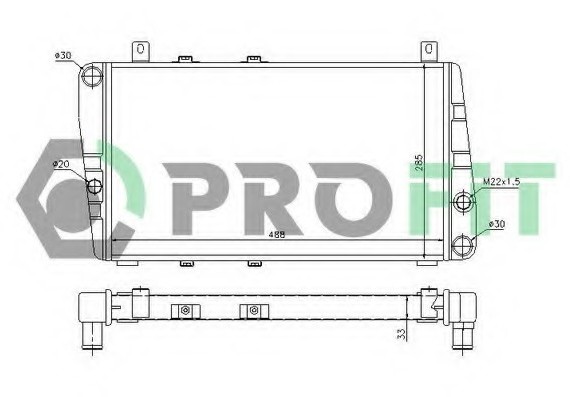 Фото радиатор охолоджування PR 9505A1 Радиатор охолоджування PR 9505A1