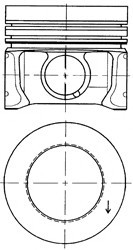 41095610 KOLBENSCHMIDT Поршень у комплекті на 1 циліндр, 1-й ремонт (+0,25) KOLBENSCHMIDT