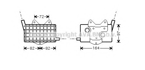 MS 3294 AVA COOLING Радіатор масл. 2.3TD (+/-A +/-AC) [OE. 601.180.0065] AVA