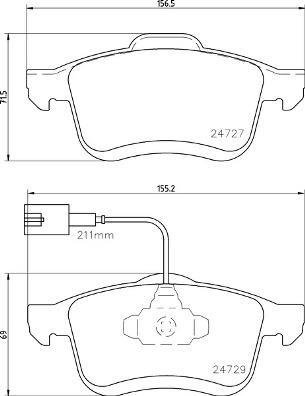 P23 163 BREMBO (Германия) Колодки тормозные дисковые, к-кт. BREMBO