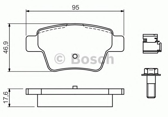 0 986 494 605 BOSCH ДИСКОВІ КОЛОДКИ