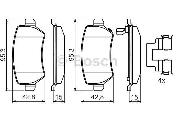 0 986 494 654 BOSCH Колодки тормозные дисковые, к-кт. BOSCH