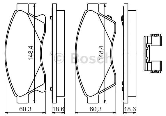 0 986 494 644 BOSCH Колодки тормозные дисковые, к-кт. BOSCH