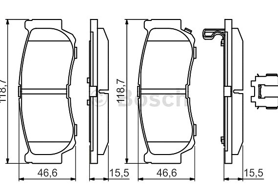 Колодки тормозные дисковые, к-кт. BOSCH 0 986 494 628