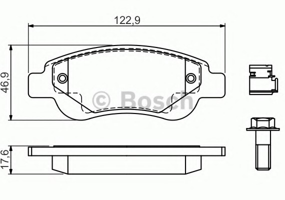 0 986 494 606 BOSCH Колодки тормозные дисковые, к-кт. BOSCH