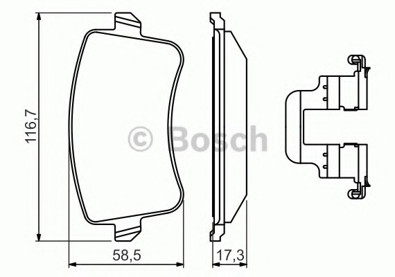0 986 494 637 BOSCH Колодки тормозные дисковые, к-кт. BOSCH