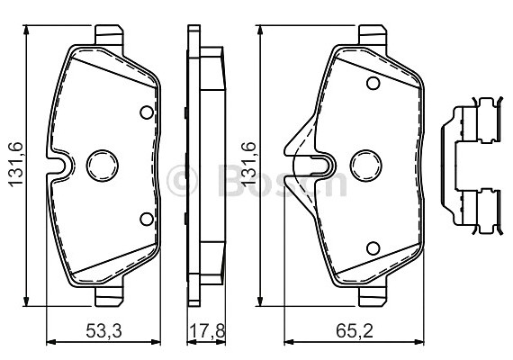 0 986 494 588 BOSCH Колодки тормозные дисковые, к-кт. BOSCH