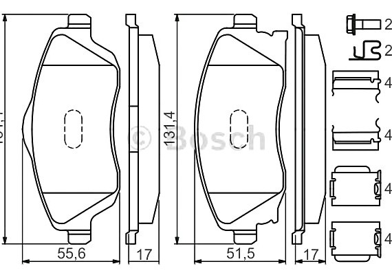 0 986 494 625 BOSCH Колодки тормозные дисковые, к-кт. BOSCH