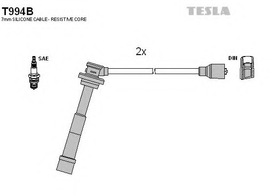 T994B TESLA (Чехия) Кабель зажигания, к-кт TESLA TESLA