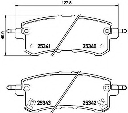 P59082 BREMBO (Германия) Колодки тормозные дисковые передние OPEL VIVARO Box 06/14-> / OPEL VIVARO Combi 06/14-> / OPEL VIVAR