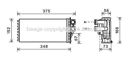 PEA6359 AVA COOLING Радиатор отопителя PEUGEOT: 3008 1.6 HDI/1.6 THP/1.6 VTI/2.0 HDI 09-, 5008 1.6 16V/1.6 HDI/2.0 HDI 0