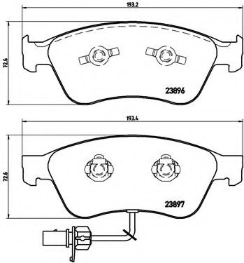 P85102 BREMBO (Германия) ТОРМ.КОЛОДКИ  AUDI A8 (4E) 4.0 TDI QUATTRO KW 202 0303 - 0710 F  AUDI A8 (4E) 4.2  QUATTRO KW 2