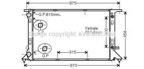 AIA2293 AVA COOLING Радиатор охлаждения двигателя (AIA2293) AVA