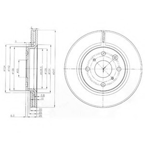 Bg3976_диск тормозной передний! citroen c1, peugeot 107, toyota aygo 1.01.4hdi