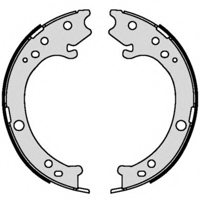 S28517 BREMBO (Германия) S28517_колодки барабанные ручника! \ Honda CR-V 2.0/2.2CTDi 02-06