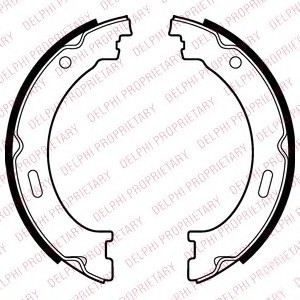 LS2041 DELPHI Комплект тормозных колодок, стояночная тормозная система