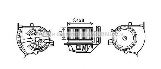 RT8585 AVA COOLING Вентилятор салону RENAULT SCENIC II (03-) (вир-во AVA)