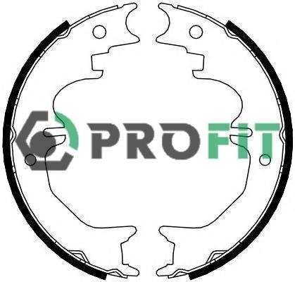 Фото колодки гальмівні барабанні 5001-4120 PROFIT 5001-4120 PROFIT Колодки гальмівні барабанні