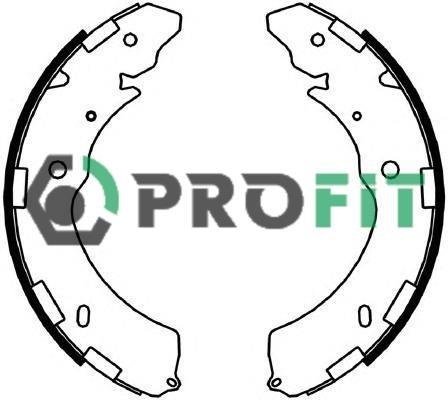 Фото колодки гальмівні барабанні 5001-4052 PROFIT 5001-4052 PROFIT Колодки гальмівні барабанні