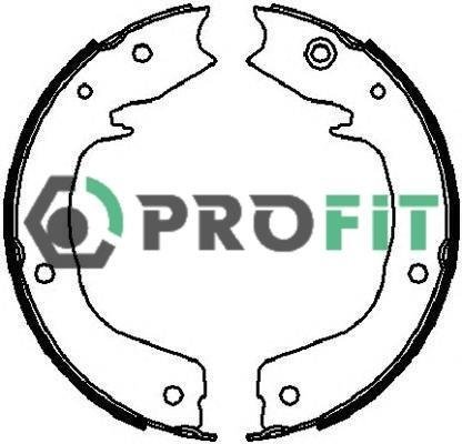 Фото колодки гальмівні барабанні 5001-4027 PROFIT 5001-4027 PROFIT Колодки гальмівні барабанні