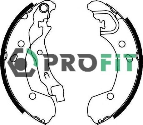 Фото колодки гальмівні барабанні 5001-0649 PROFIT 5001-0649 PROFIT Колодки гальмівні барабанні