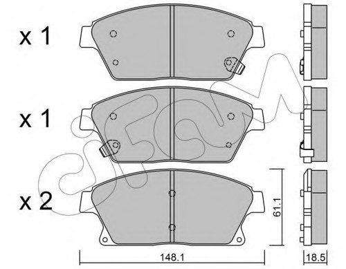 8228390 CIFAM Гальмівні колодки пер. Zafira/Astra/Cruze/Volt 09-