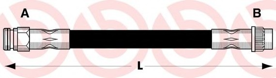 T61053 BREMBO (Германия) Гальмівний шланг Гальмівний шланг