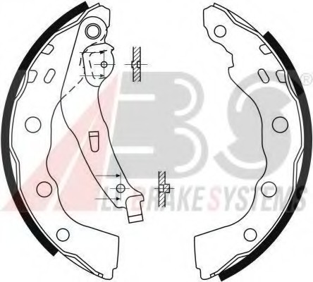 9088 ABS Комплект гальмівних колодок