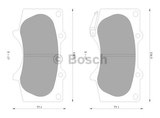 0986AB2392 BOSCH BP 2392 (КОЛ. Для ДИСК. ТОРМОЗОВ )