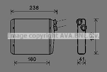 VOA6163 AVA COOLING Теплообменник, отопление салона