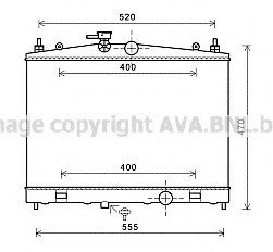 DN2338 AVA COOLING Радиатор, охлаждение двигателя