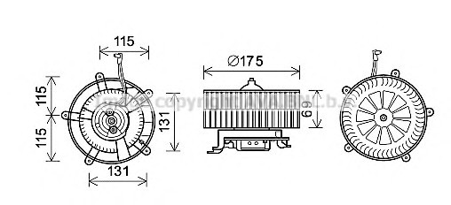 BW8478 AVA COOLING Вентилятор отопителя салона